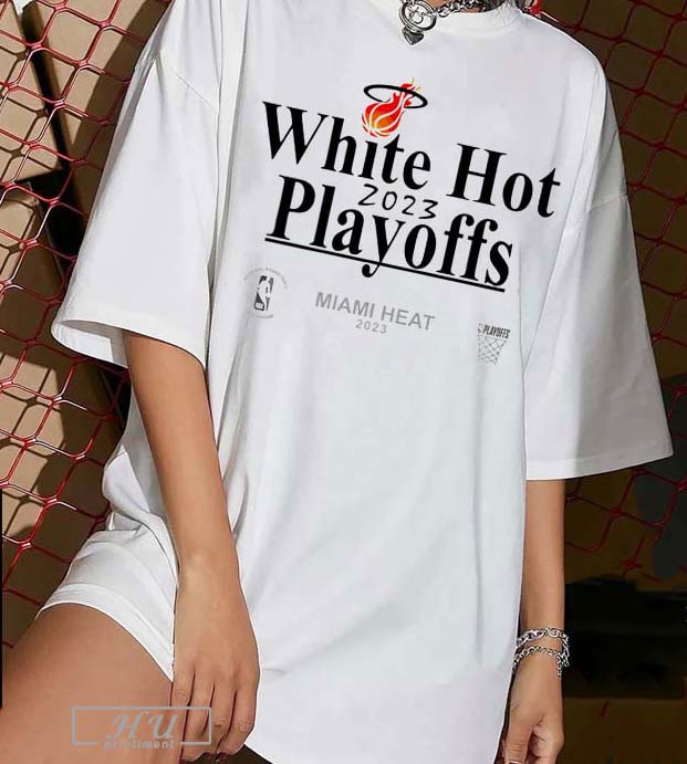 Miami Basketball Merch White Hot 2023 Playoffs T-Shirt, Miami Heat 2023  Shirt