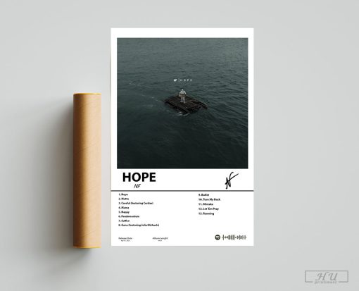 NF Hope Album Poster, Tracklist HOPE Poster, NF Printed, Music Gift
