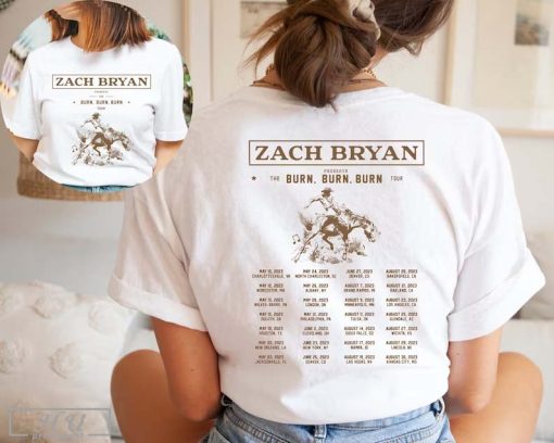 Zach Bryan The Burn Burn Burn Tour 2023 T-Shirt For Fan, Zach Bryan Concert Shirt