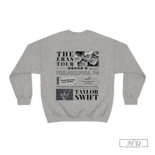 Philadelphia Night 1 Sweatshirt, Gildan Pullover, Aesthetic Mirrorball Trendy T-Shirt, Era Surprise Songs Confetti Shirt
