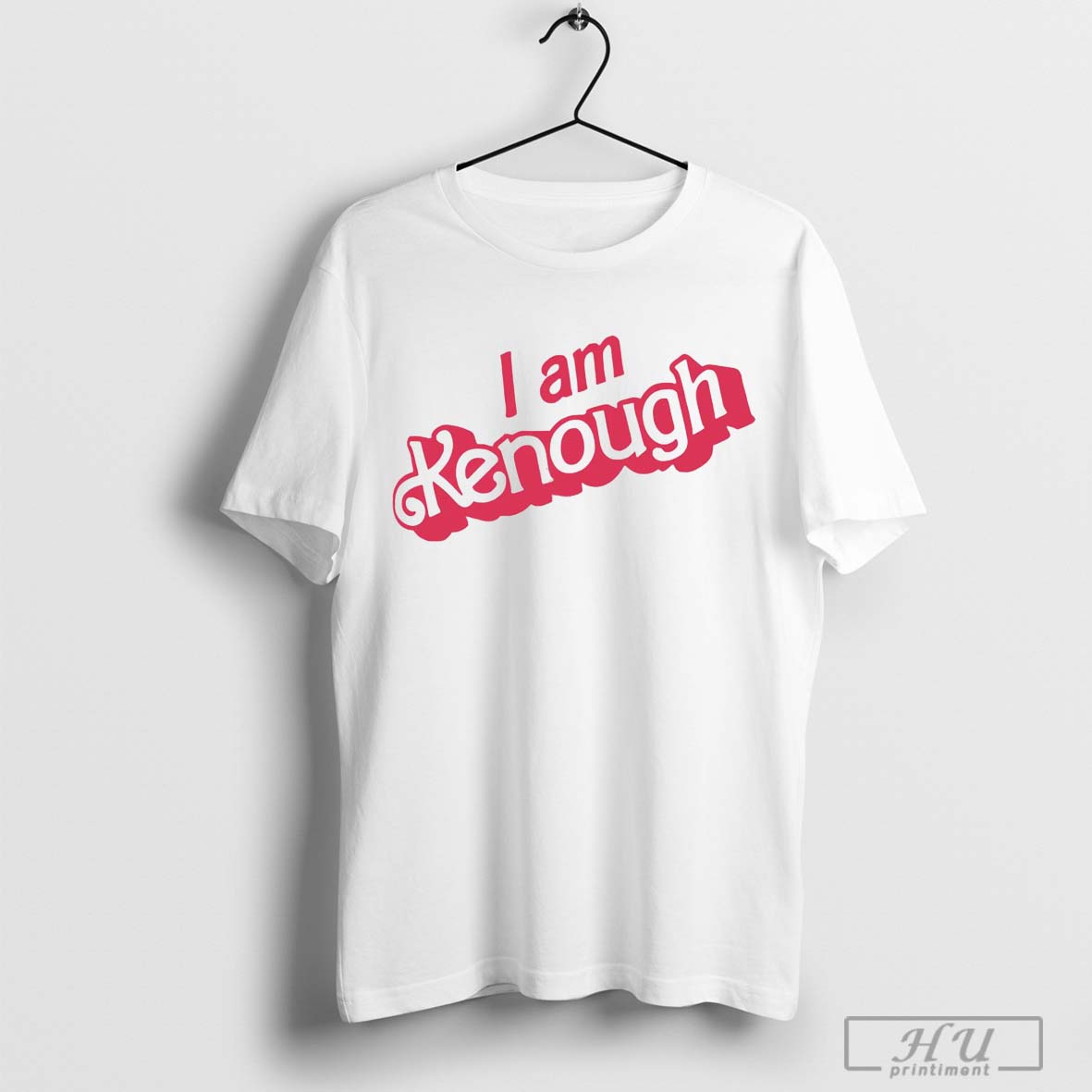 I Am Kenough Screen Print Dog Shirt - White