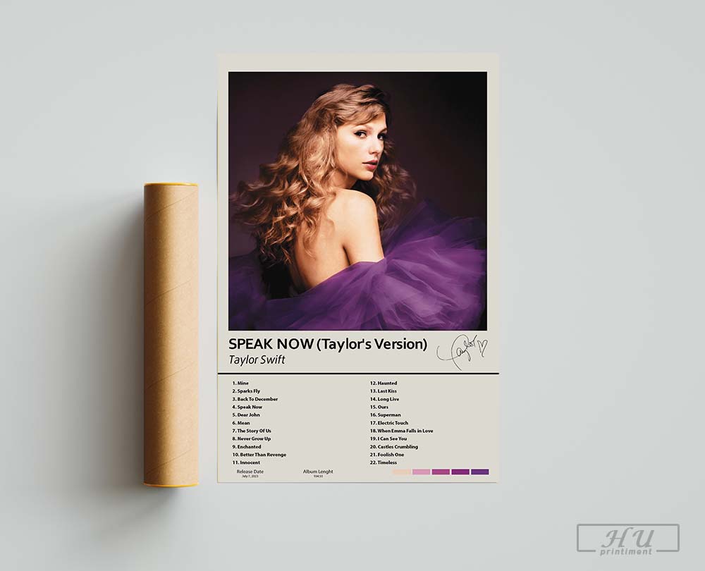 Speak Now (Taylor's Version) Album by Taylor Swift Poster, Taylor The Eras  Tour Vintage Poster - Printiment