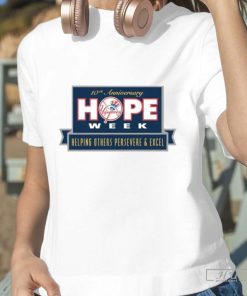 Yankees 10th Hope Week Helping Others Persevere & Excel T-Shirt