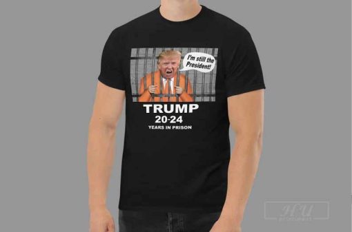 Donald Trump T-Shirt in Prison Jail Cell Behind Bars Unisex Tshirt