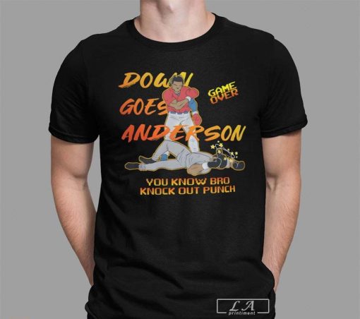 Down Goes Anderson Knock Out T-shirt