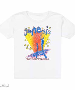 Genesis T-Shirt, We Can't Dance Colorful Sketch Distressed Genesis T-Shirt