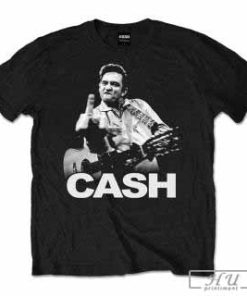 Johnny Cash Middle Finger Funny Offensive T-Shirt