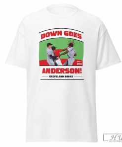 Jose Ramirez vs Tim Anderson T-Shirt, Down Goes Anderson! - Cleveland Guardians Tee