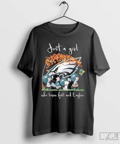Just A Girl Who Love Fall And Philadelphia Eagles 2023 Shirt