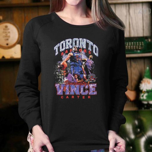 Vince Carter Toronto Raptors Mitchell Ness Hardwood Classics Bling Concert Player Shirt