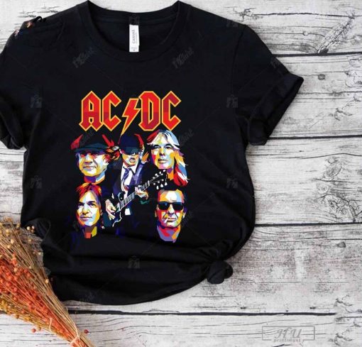 Vintage AC DC T-Shirt, Rock'n Roll ACDC Shirt, Rock Band Music ACDC Gift