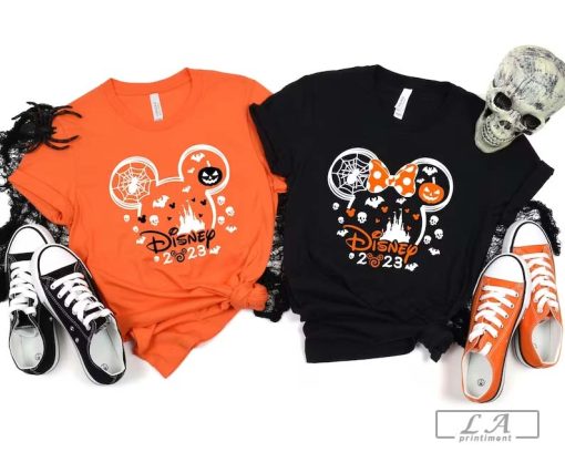 Disney 2023 Halloween Shirt, Mickey Minnie Halloween Sweatshirt, Halloween Family Tee