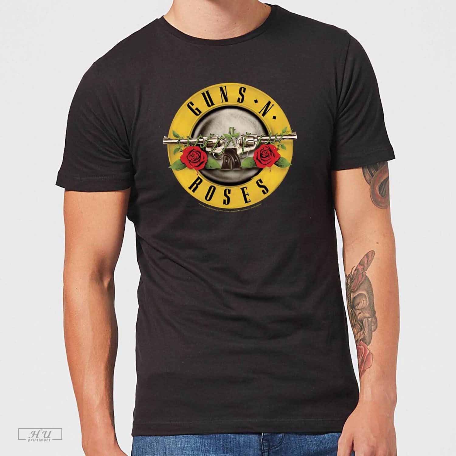 Guns N Roses Bullet T-Shirt, Guns N' Roses Official Bullet Logo Shirt