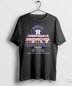 Houston Astros 1962 2023 61 Years Thank You For The Memories Signature T-shirt