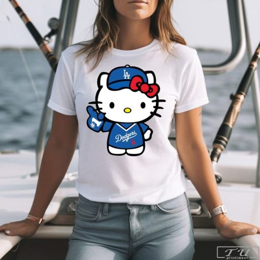 Hello Kitty Dodger Shirt, Los Angeles Dodgers Fan Shirt, Baseball Shirt, Hello Kitty Baseball Fan