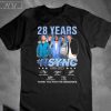 Official NSYNC 28 Years 1995-2023 Thank You For The Memories Signatures T-Shirt