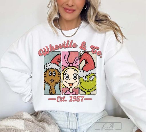 Retro Christmas Whoville And Co Est 1957 Sweatshirts