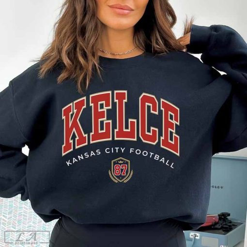 Travis Kelce Football Crewneck, Travis Kelce Sweatshirt, Football Fan Tee