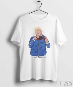Trump Pouring Alcohol T-Shirt, Donald Trump in Sportswear Shirt, smoking Donald Trump Caricature T-Shirt