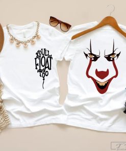 You'll Float Too Shirt, Horror Clown Balloon Shirt, Horror Movie Tee, Horror Shirt, Halloween Shirt
