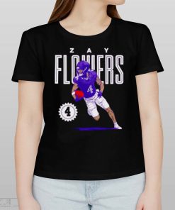 Zay Flowers Baltimore Card Football T-shirt