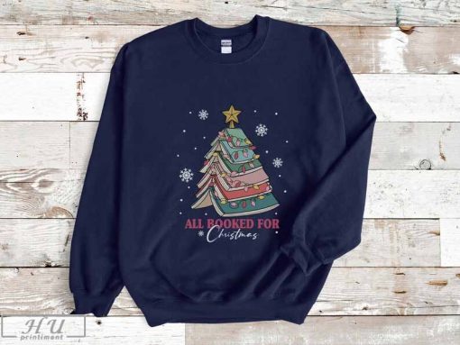 All Book For Chistmas Sweatshirt, Christmas Book Tree Hoodie, Christmas Book Tree Tee, Book Lovers Christmas Gift, Christmas Tree Shirt