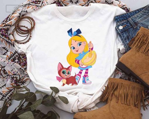 Disney Alice’s Wonderland Bakery Alice and Dinah T-Shirt, Gift for Birthday Hoodie Sweatshirt Tee