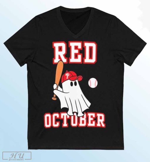 Ghost Philadelphia Phillies Red October 2023 T-Shirt