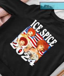 Ice Spice 2024 T-Shirt, Ice Spice Flag, Munch Flag, Ice Spice Tapestry Pink American Shirt