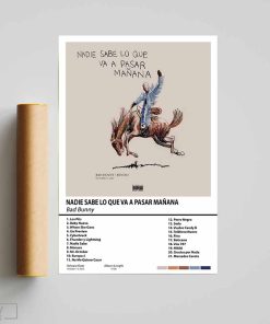 Nadie Sabe Lo Que Va A Pasar Manana Album Poster, Bad Bunny Nadie Sabe Lo Que Va A Pasar Manana Poster Canvas
