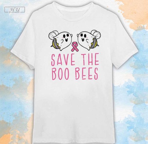 Save The Boo Bees Ghost Breast Cancer Awareness T-Shirt