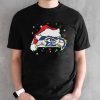 Seattle Seahawks Santa Hat Christmas Light T-Shirt