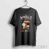 Snoopy and charlie brown in a world where you can be anything be kind LGBT T-Shirt