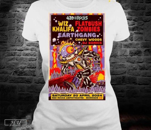 420 On The Rocks Red Rocks Amphitheatre 20 April, 2024 Event Poster T-Shirt