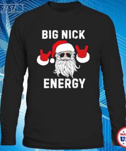 Funny Santa Big Nick Energy Santa Face Merry Christmas T-Shirt