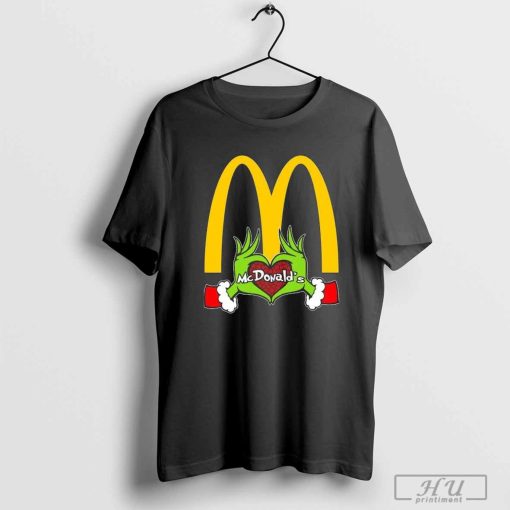 Grinch hand I love Mcdonald_s merry christmas sweater