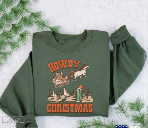 Howdy Cowboy Christmas Comfort Colors T-Shirt