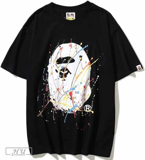 Mens Womens Bape Trendy Graffiti Funny Graphic Tees Bathing Ape Shirt Casual