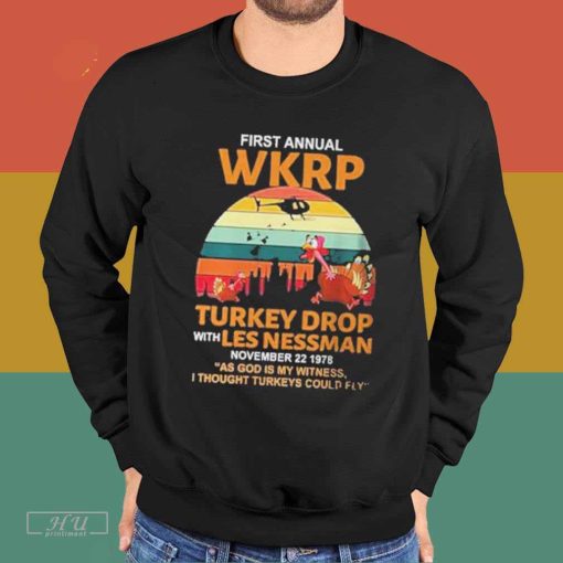 Official First Annual WKRP Thanksgiving Day Turkey Drop November 22 1978 Shirt