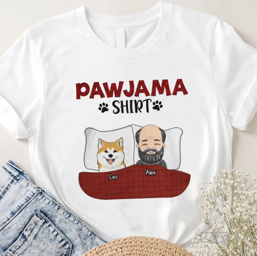 Pawjama Shirt Personalized Dog Sleep Shirt Official Dog Sleep Shirt Funny Dog Shirt for Human Grandpa Gift Shirt Gift for Grandpa