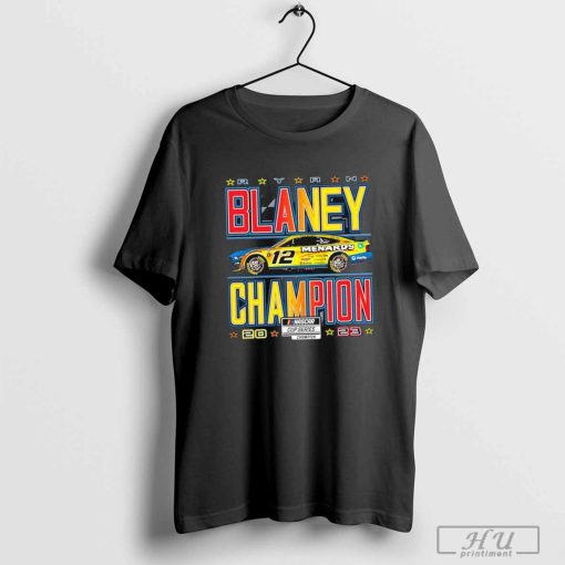 Ryan Blaney 2023 NASCAR Cup Series Champion Trophy T-Shirt