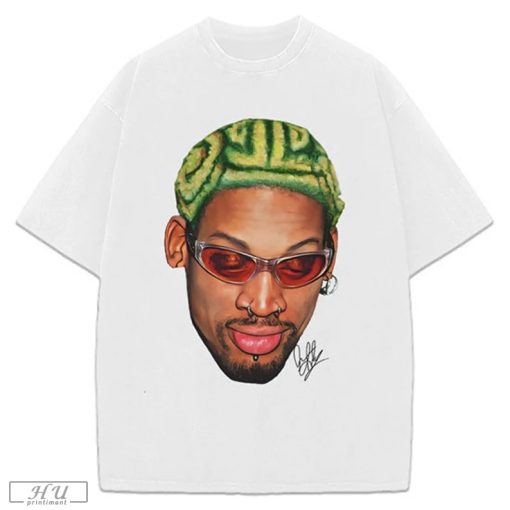 Dennis Rodman Zig Zag Green Hair Rodzilla Hollywood 90_s Vintage Design T-Shirt