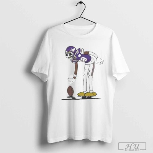 Justin Jefferson 18 Minnesota Vikings Football Funny Cartoon T-shirt