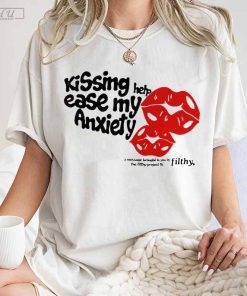 Kissing Help Ease My Anxiety Shirt, Trending Unisex Tee Shirt, Kissing Shirt, Ease My Anxiety Tee, Unique Shirt Gift