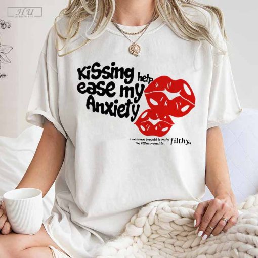 Kissing Help Ease My Anxiety Shirt, Trending Unisex Tee Shirt, Kissing Shirt, Ease My Anxiety Tee, Unique Shirt Gift