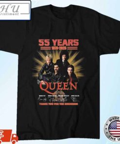 55 Years 1970-2025 Queen Thank You For The Memories Signatures Shirt