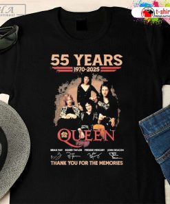 55 Years 1970-2025 Queen Thank You For The Memories Signatures T-Shirt