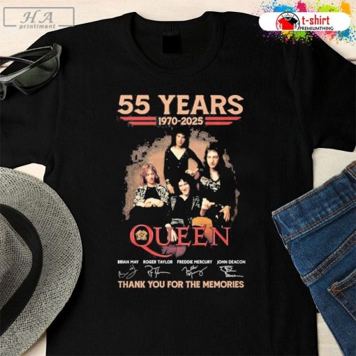 55 Years 1970-2025 Queen Thank You For The Memories Signatures T-Shirt