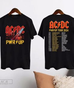 ACDC Band AC/DC Rock Music Band Pwr Up - Pwr Up Tour 2024 with Pwr Tour Dates T-Shirt