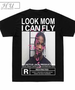 Cactus Jack 'look Mom I Can FLY' Tee Travis Scott ASTROWORLD T-Shirt, Vintage Rap Tee, Rapper Bootleg Tshirt, Rap Retr